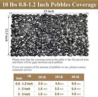 5 lbs Polished Black Pebbles for Indoor Plants, 0.8-1.2 Inch Decorative Black River Rocks for Plants Aquarium Planter Vase Fillers Landscaping and Garden Black Stones