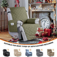 VANSOFY 100% Waterproof Recliner Chair Covers - Olive Green / 23.6" - image 4