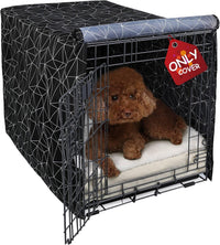 Explore Land Dog Crate Cover - Black and White / 36.0"L x 23.0"W x 25.0"H