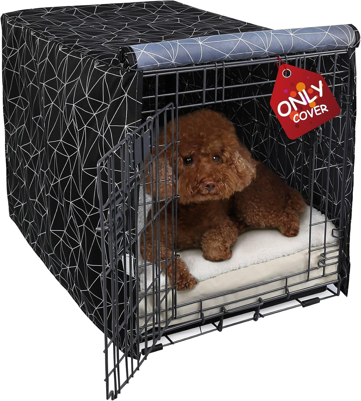 Explore Land Dog Crate Cover - Black and White / 36.0"L x 23.0"W x 25.0"H