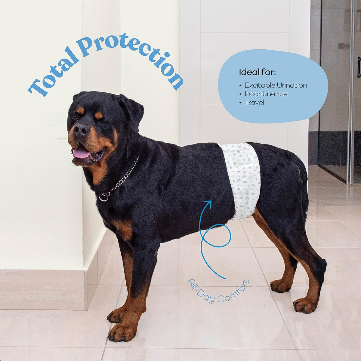 Comfortable Male Dog Diapers, FlashDry Gel Technology - 30 Pack / X-Large - image 2