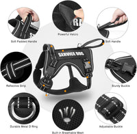 WINSEE Tactical Dog Harness - Medium / Black - image 4