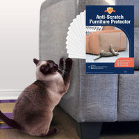 Cat Scratch Furniture Protector - 12 XL Shields + Twist Pins