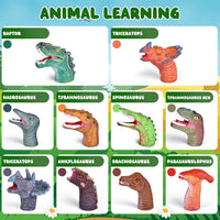 Dinosaur Finger Puppets, 10 PCS Dinosaur Head Puppet Set for Party Favors, Prize Box Toys - image 2