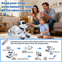 FUUY interactive remote control robot dog for kids in blue - view 5
