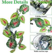 2 PCS Reptile Corner Branch - Green With Red - image 3