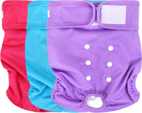 wegreeco Washable Reusable Premium Female Dog Diapers - X-Large / Bright Color