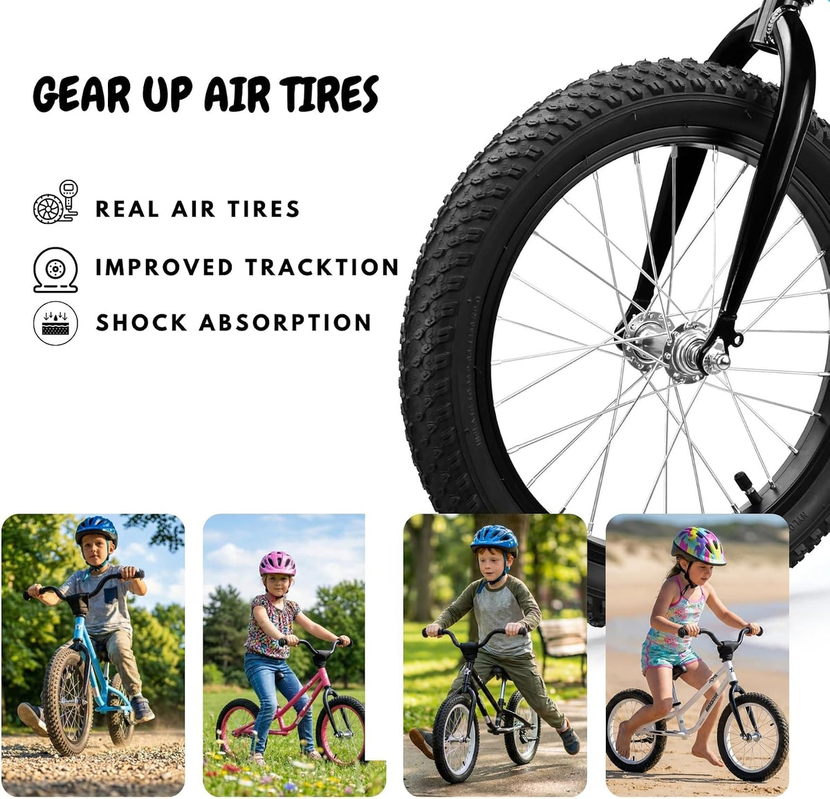 bicystar 16-inch balance bike for kids with BMX-style frame and air tires - view 7