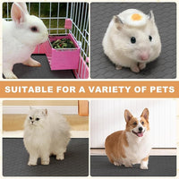 Washable Guinea Pig Liners for Cage, 2 Pack 24" X 47" Super Absorbent Reusable Guinea Pig Bedding Pee Pads Tarp Bottom for C&C Cage with Rabbits, Bunny, Chinchesillas, and Other Small Animals
