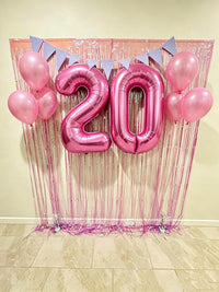 Number Balloons 1st Birthday Decorations - Pink / Number 4 - image 4