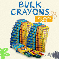 Bulk Crayons Party Favors & Classrooms - 144 Packs of 4 (576 Count) - image 2