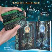 Tarot Cards Deck for Beginners with Guide Book Pretty Unique 400GSM - Green - image 2