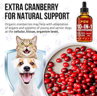 Liquid Multivitamin for Dogs – Daily Glucosamine, Vitamin B, C & D3 Support – Cat Vitamins for Indoor Cats to Care for Joints & HIPS, Skin & Coat, and Gut – Help with Allergies & UTIs – 2 Oz