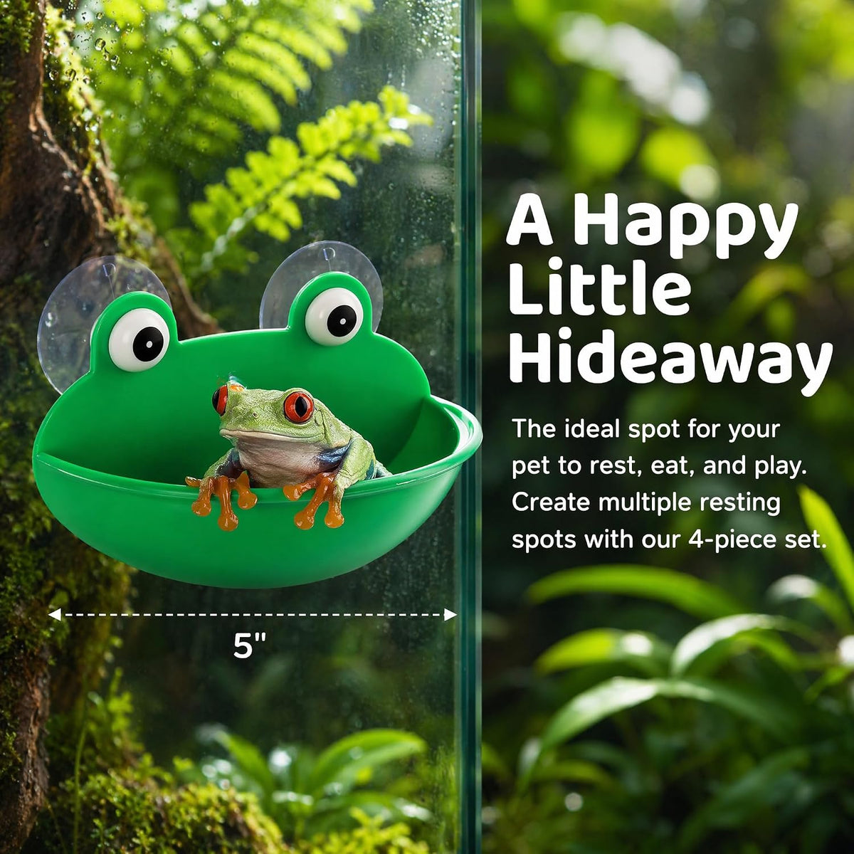 Hiceeden 4 Pack Frog Habitat with Suction Cup - image 4