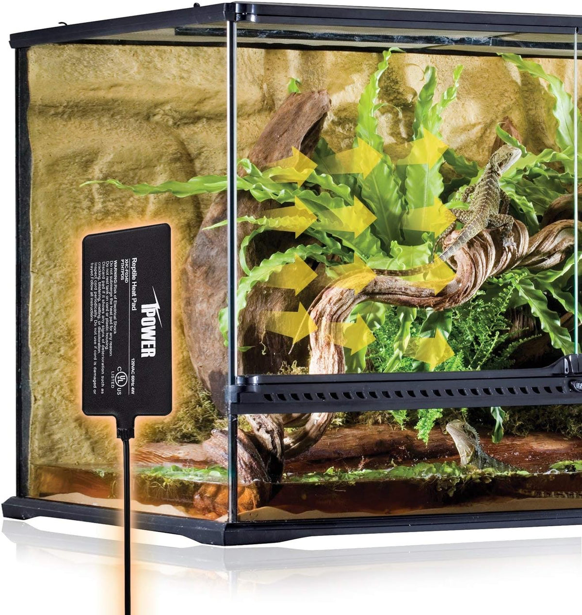 iPower 4 by 7-Inch Reptile Heating Pad Under Tank Terrarium Heater - Black-1 Pack / 4" X 7" (Pack of 2) / Heat Pad - image 3