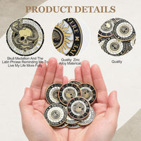 Misdary memento mori challenge coins in classic style copper finish with medallion box - view 10