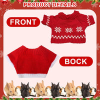 Clysee 10-piece guinea pig clothes set with flannel vests and knitted mini hats - view 11