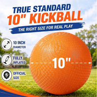Jenaai blue kickball set with 10 inch ball, rubber bases, cones, scoreboard and pump - view 15
