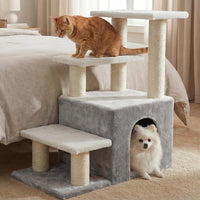 Heybly Cat Scratching Post, Pet Steps for Indoor Cats and Dogs - Light Gray