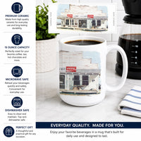 Octave Fontenot Ceramic Coffee Mug 15 oz Decorative Large C Handle Mug Cup for Tea, Cocoa Hot Chocolate