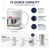 Octave Fontenot Ceramic Coffee Mug 15 oz Decorative Large C Handle Mug Cup for Tea, Cocoa Hot Chocolate