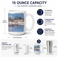 Harbour Ceramic Coffee Mug 15 oz Decorative Large C Handle Mug Cup for Tea, Cocoa Hot Chocolate