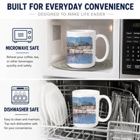Harbour Ceramic Coffee Mug 15 oz Decorative Large C Handle Mug Cup for Tea, Cocoa Hot Chocolate