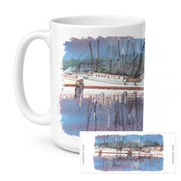 Harbour Ceramic Coffee Mug 15 oz Decorative Large C Handle Mug Cup for Tea, Cocoa Hot Chocolate