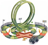 Dinosaur Race Track Toys for Boys 3-5 - Single Loop Dinosaur Race Track Set