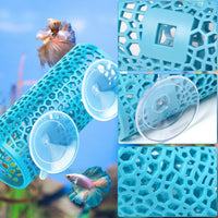Abizoo Betta Fish Tunnel & Reptile Hide - Light blue - image 3