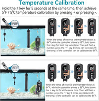 hygger Marine Aquarium Heater 50W 100W 200W 300W 500W,Titanium Heater with Temperature Calibration,Digital LED Controller,Temperature Probe,Submersible Fish Tank Heater for Saltwater Freshwater Tank