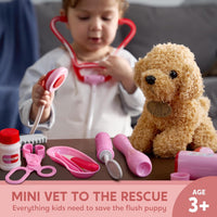 SYNCFUN Doctor Kit for Girls, Vet Kit with Dog Toy, Stethoscope - image 2