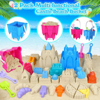 FUSPWEAO Beach Toys with 2 Castle Buckets - image 2