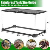 Folding Reptile Travel Terrarium Tank 17" × 12" × 10" – Essentials for Reptiles And Amphibians - 12" x 8" x 6" - image 3
