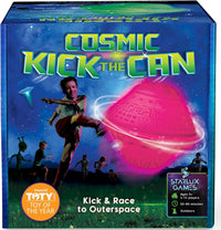 Starlux Games Cosmic Kick the Can glowing spaceship outdoor game at night