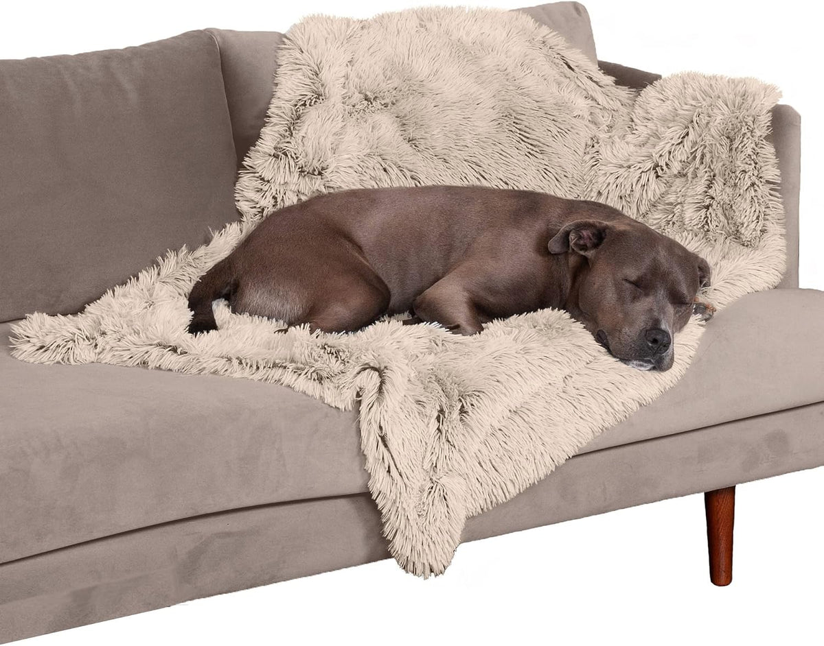 Furhaven Waterproof Throw Blanket for Dogs & Indoor Cats - Taupe / Large