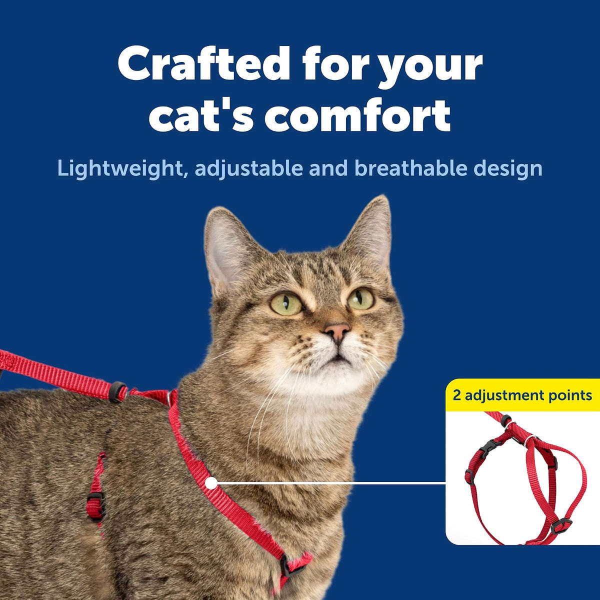 PetSafe Come With Me Kitty Harness and Bungee Cat Leash - Small (Pack of 1) / Red - image 4
