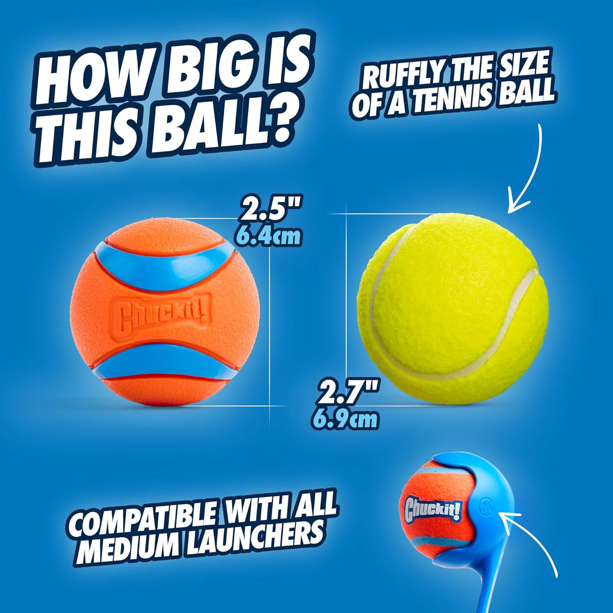 Chuckit! Classic 26M Dog Ball Launcher - Classic + 2pk Ball / 26in - image 3