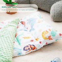 Bunnikins & Clover Toddler Nap Mat with Removable Pillow - Whale White - image 4
