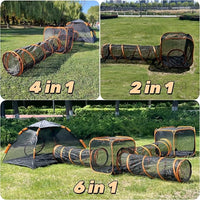 Catio Outdoor Cat Enclosures for Indoor Cats, 4-in-1 Outside Large Playground Include Portable Cat Tent, for Cats and Other Pets