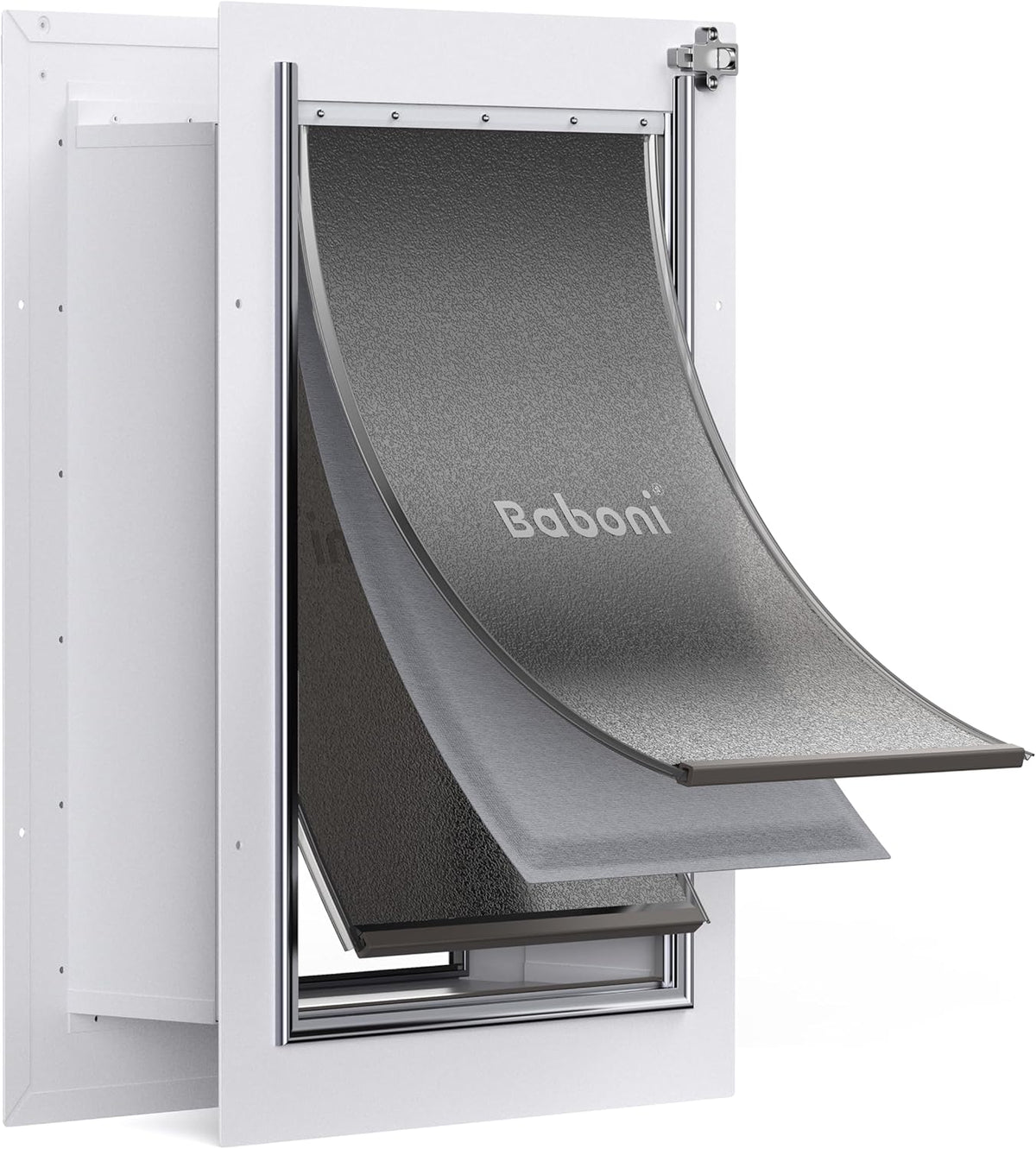 Baboni Pet Door for Wall, 3-Flap - 3-Flap(Metal Frame,Aluminum Lock) / Large