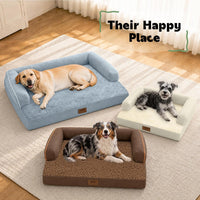Orthopedic Washable Dog Bed with Bolster for Medium to Large Dogs – Essentials for Dogs - 36.0"L x 27.0"W x 7.0"Th / Grey - image 2