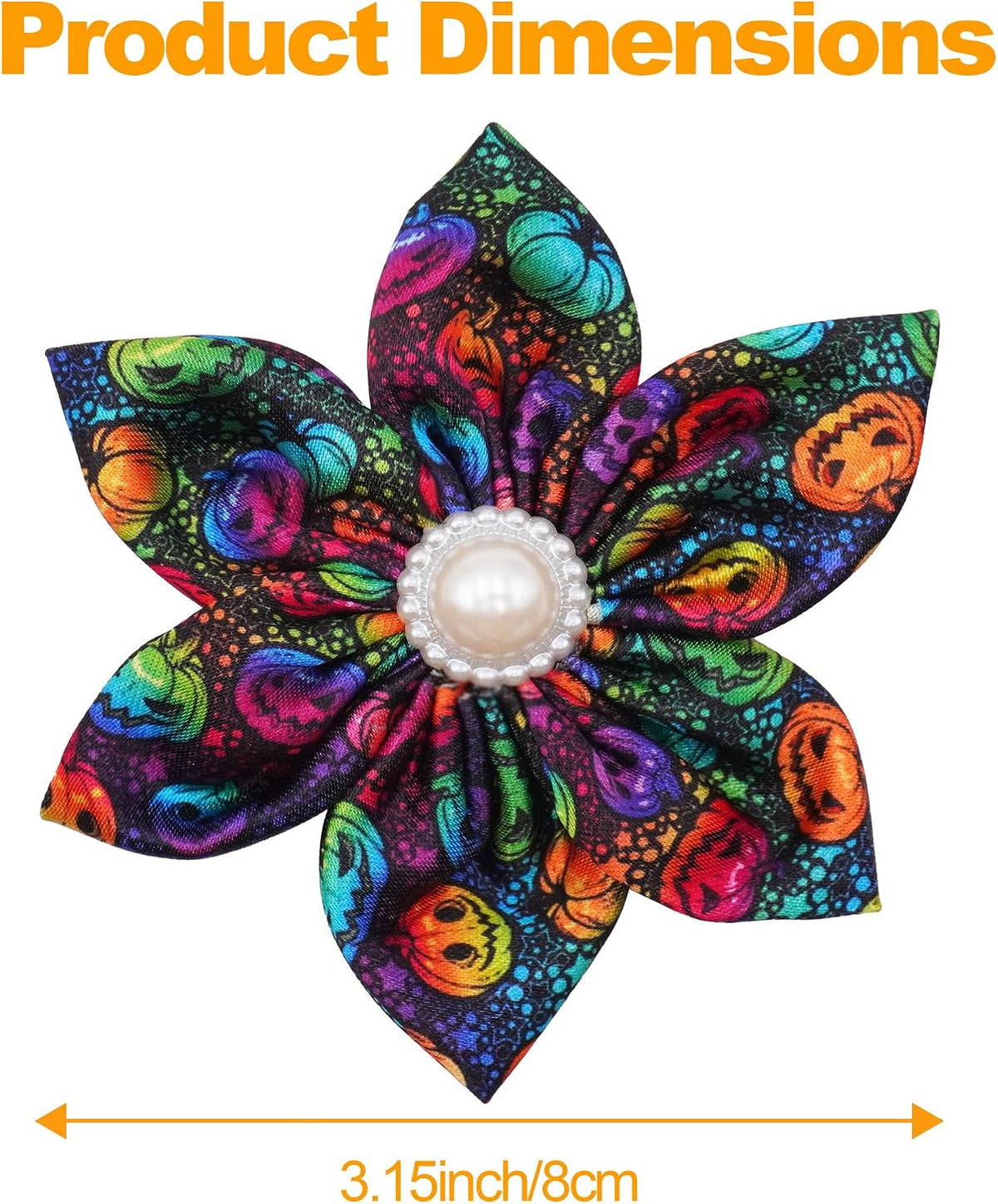 PET SHOW 4 Pack Small Dog Bows Sliding on Collar Attachment – Essentials for Dogs - Halloween 3.15" - image 2