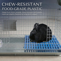 Premium Plastic Rabbit Cage Mats, 15x10 Mat - 12 Pack / Blue - image 2