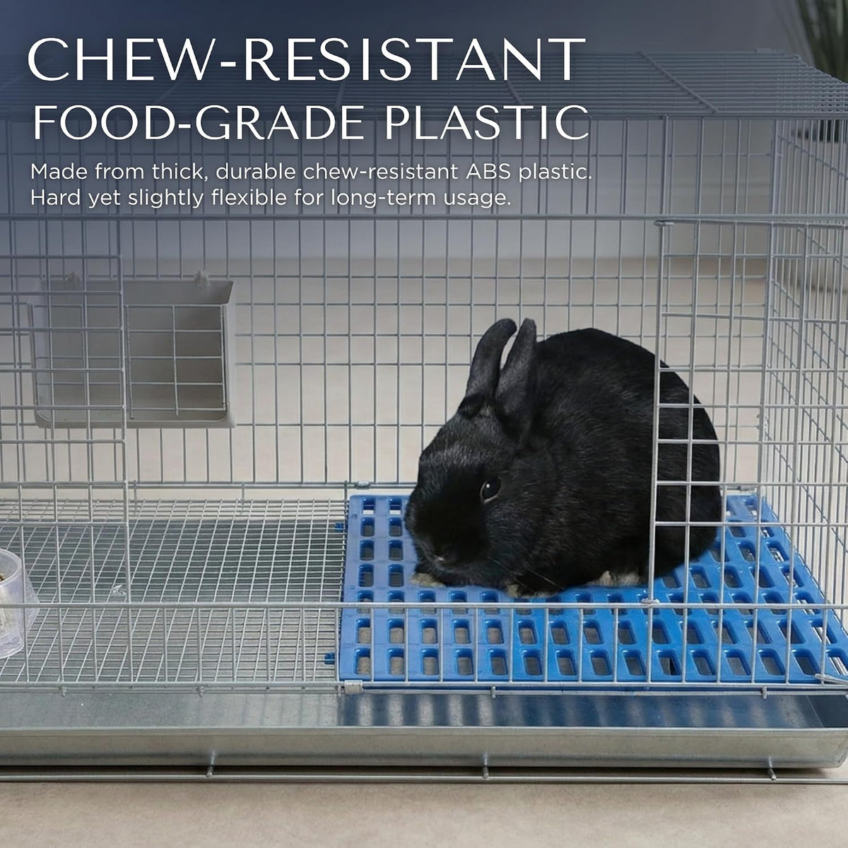 Premium Plastic Rabbit Cage Mats, 15x10 Mat - 12 Pack / Blue - image 2