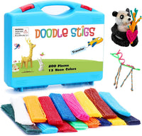 CALPALMY (800 PCS Wax Sticks for Kids, Bendable Wax Yarn Sticks - 6"Wax Sticks (800PCS) / Multicolors/Blue Box