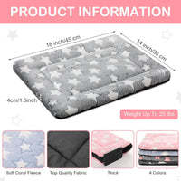 4 Pcs Dog Crate Pads Soft Warm - Rectangular 18 x 14 x 1.6 Inch / Star / Colorful - image 2
