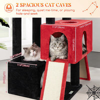 Globlazer Z78 Heavy Duty Cat Tree for 20lbs Large Adult Cats - Black Red / 78 inch - image 3