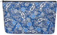 GUSTARIA empty mahjong tiles bag with blue print and zipper closure - view 4