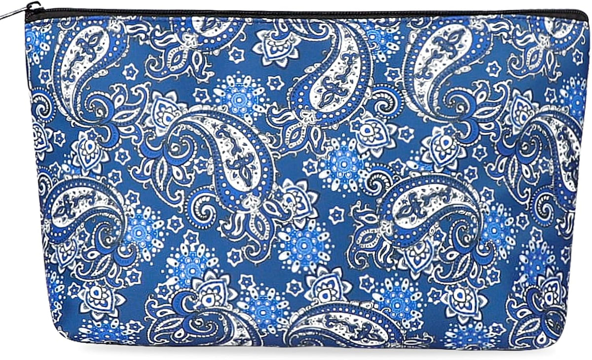 GUSTARIA empty mahjong tiles bag with blue print and zipper closure - view 4